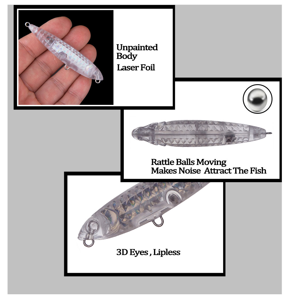 Chan’sHuang 20PCS Unpainted Bl - đánh giá và giá Fishing Lure Topwater