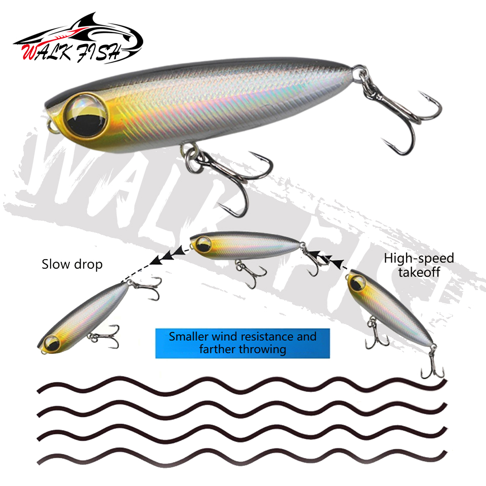 WALK FISH 1Pcs 6cm 5.6g Topwat - đánh giá và giá Fishing Lure Topwater